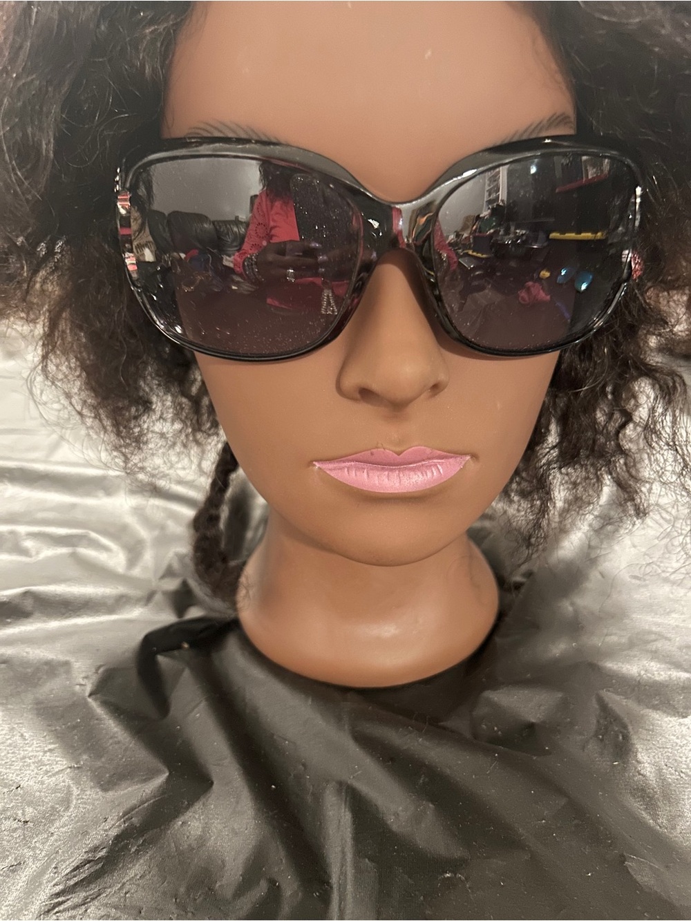 Women's Oversized Black Sunglasses - Classic Shield Style